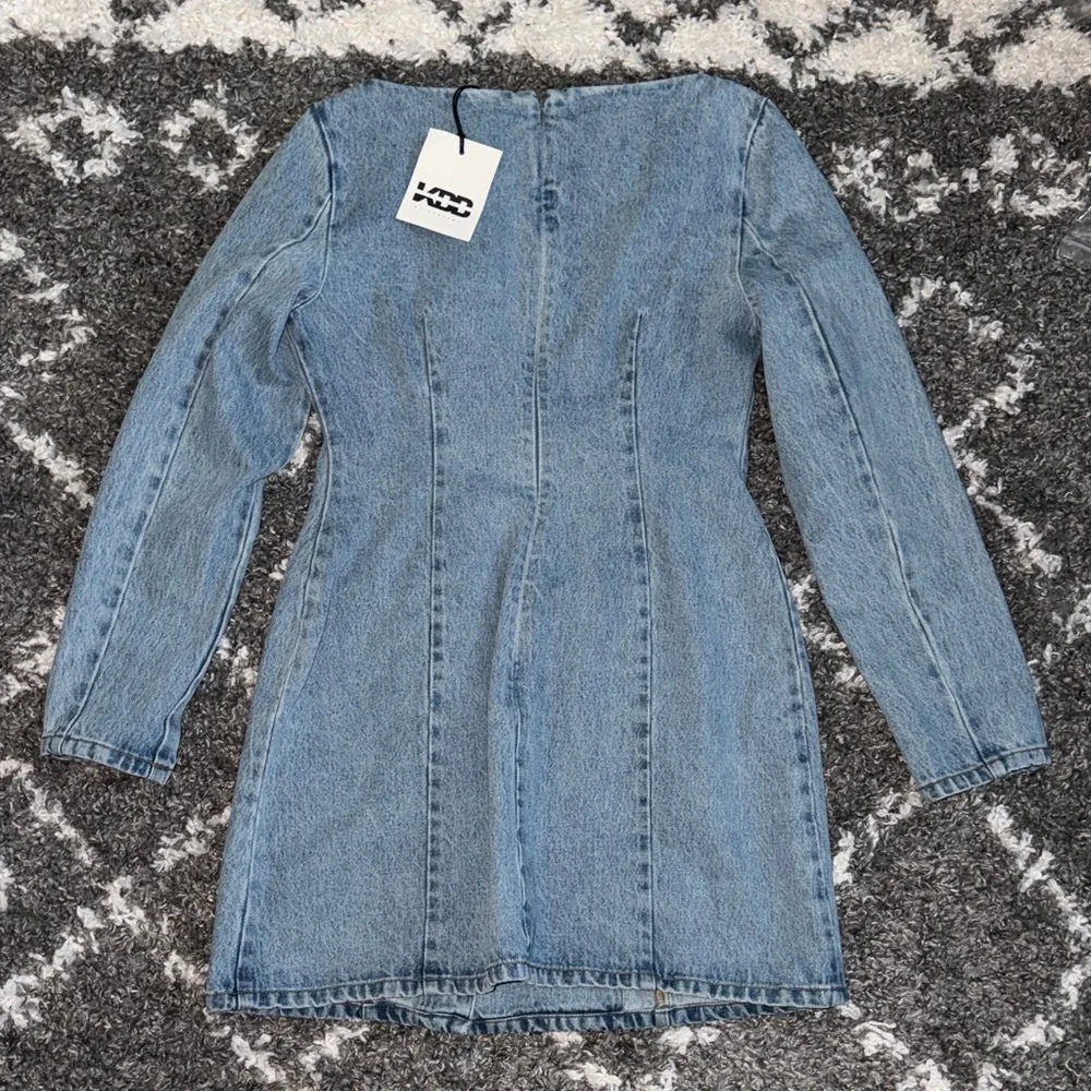 NWT KBB by KAHLANA Women's Denim 'The Tuxedo Mini Dress' - Vintage Wash 6 - Picture 5 of 5